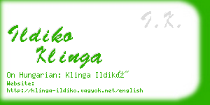 ildiko klinga business card